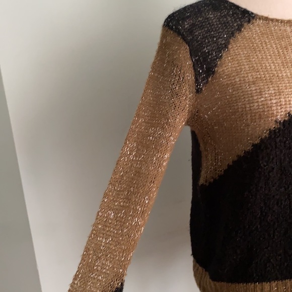 Alice + Olivia Opal Metallic Crewneck Sweater - S - Picture 7 of 15